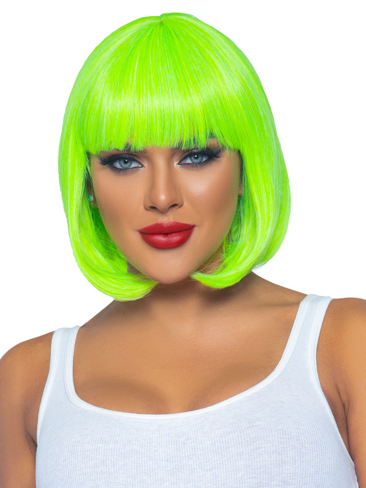 Leg Avenue 12-Inch Short Bob Wig — Neon Green - LA-A2907NGRN