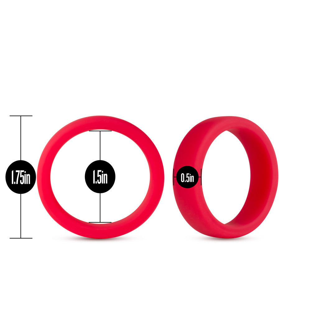 Blush Performance Silicone Go Pro Cock Ring — Red - BL-91108