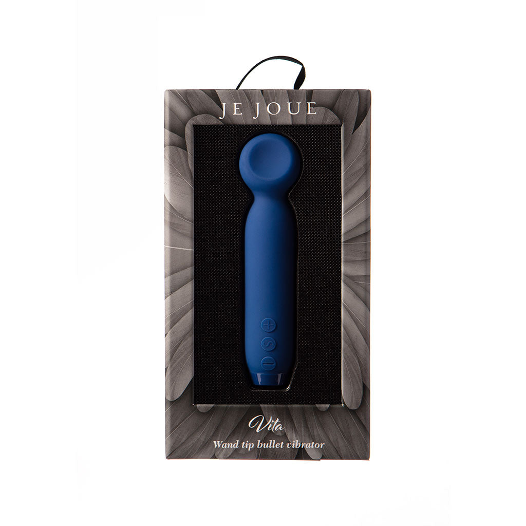 Je Joue Vita Wand-Tip Bullet Vibrator, Cobalt Blue - JE937BL