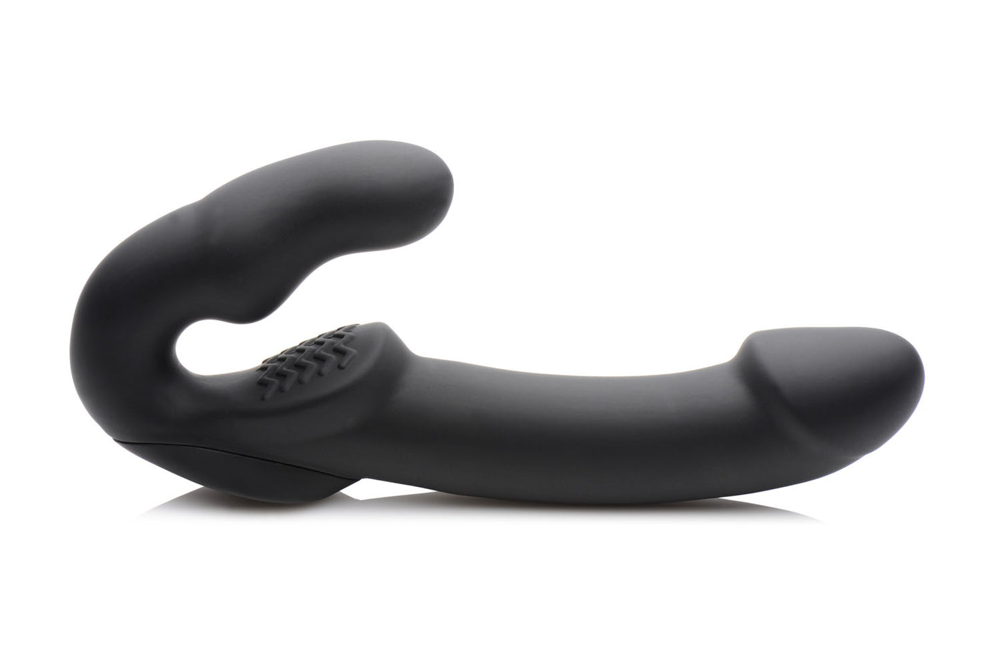 Evoke Rechargeable Vibrating Silicone Strapless Strap on - Black by XR Brands