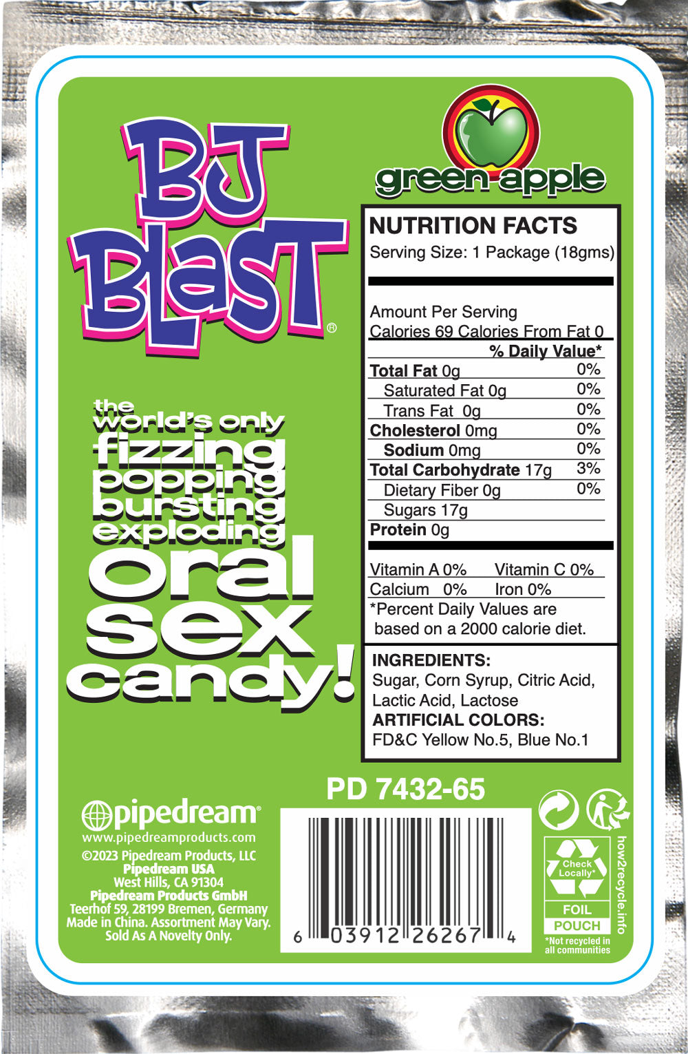 Pipedream Fizzing Oral Candy 3-Pack - PD7432-00