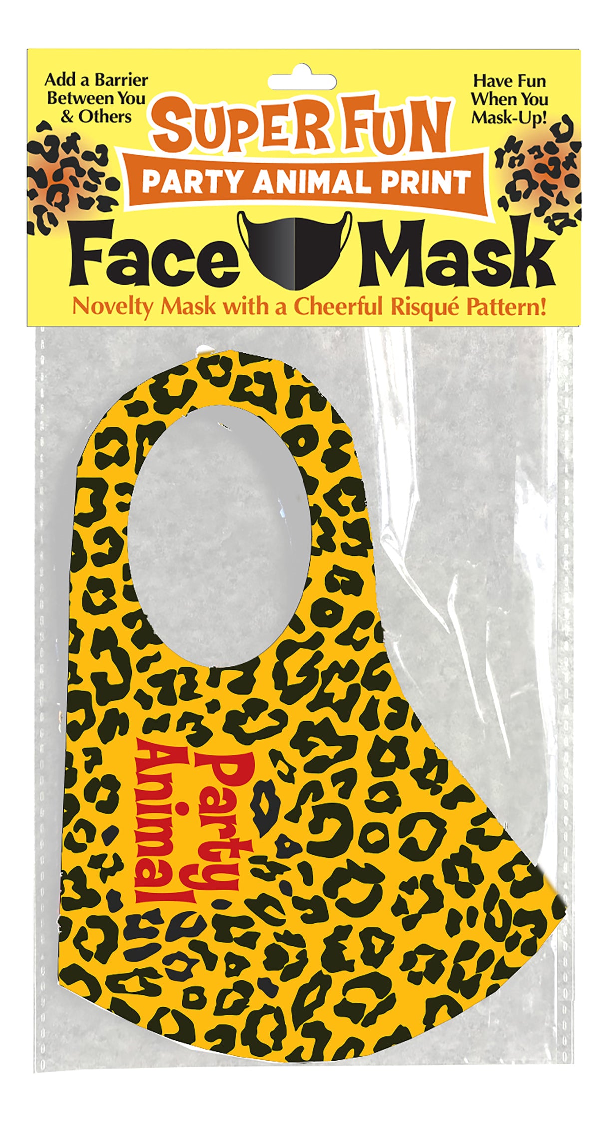 Little Genie Party Animal Print Face Mask — Knitted Jersey (Polyester/Spandex) - LG-CP1016