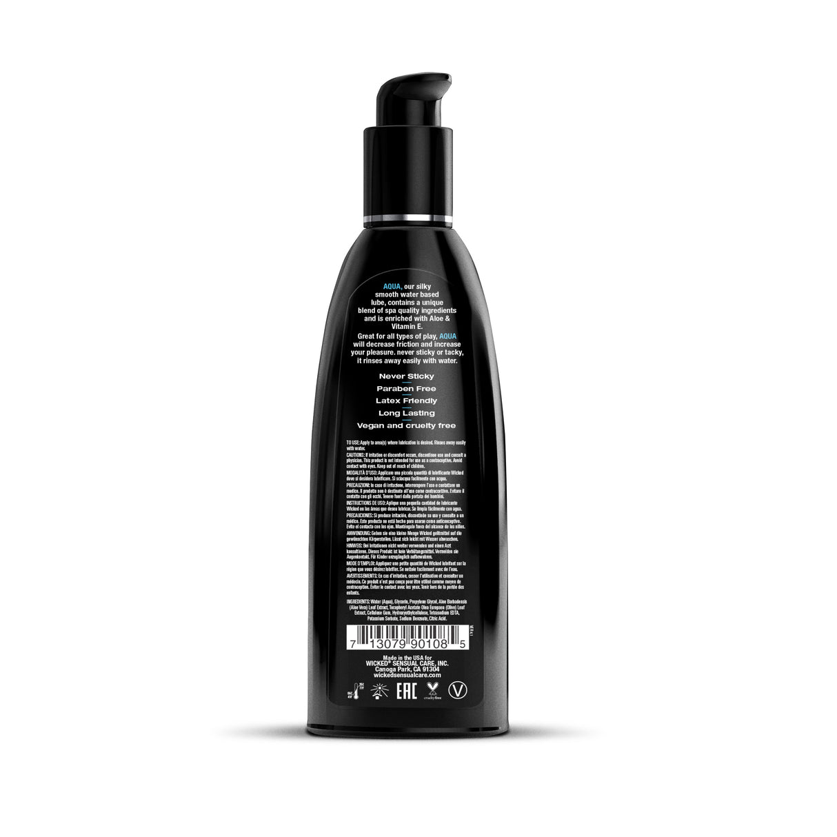 Wicked Aqua Water-Based Lubricant — 8.5 oz - WS-90108