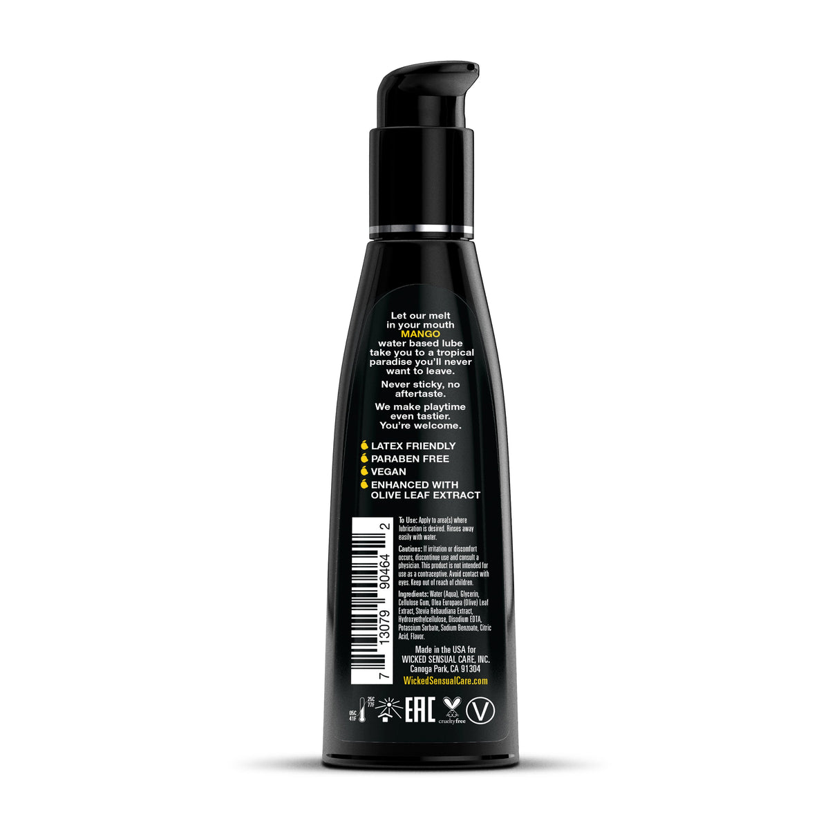 Wicked Aqua Mango Water-Based Lubricant, 4 oz - WS-90464