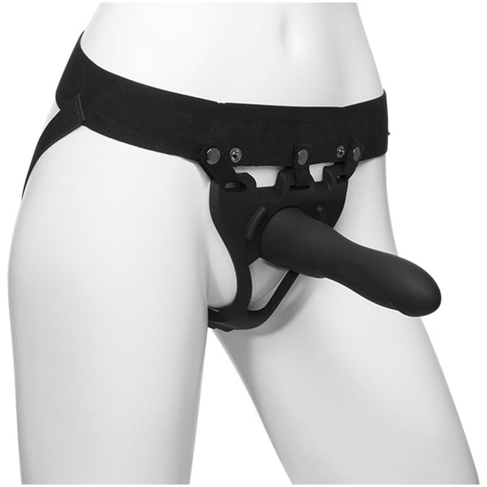 "Body Extensions - Hollow Large Dong Strap-on 2-Piece Set - Black DJ0800-07-BX"