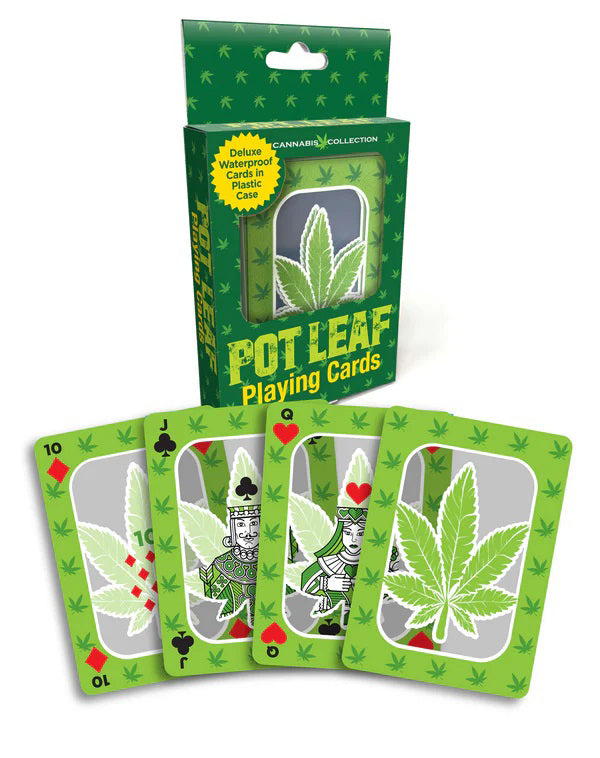 Little Genie Pot Leaf Waterproof Playing Cards — Cannabis Pattern Deck - LG-BG130