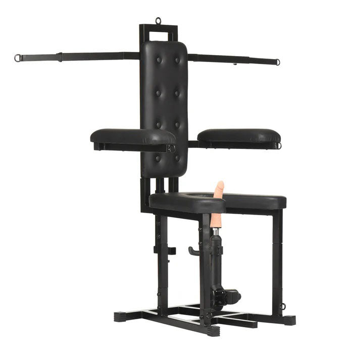 XR Brands Enforcer Bondage Chair with Motorized Sex Machine - MS-AH645