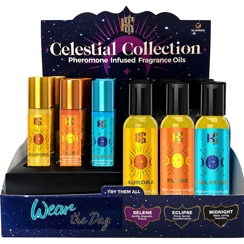 Kama Sutra Wear the Day Pheromone Prepack — 12 Roll‑Ons & 12 Massage Oils - KS12104