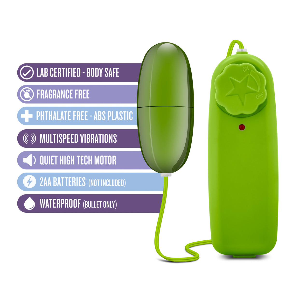 Blush B Yours Power Bullet — Lime Bullet Vibrator - BL-05522