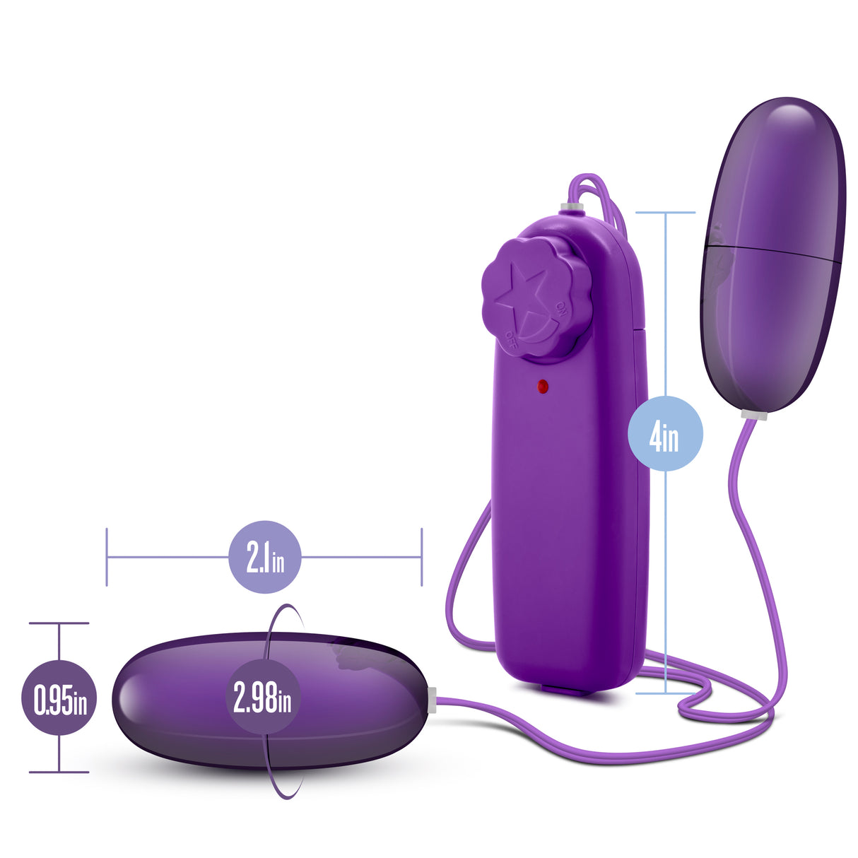 Blush B Yours Double Pop Eggs Dual-Egg Vibrator — Plum - BL-25501