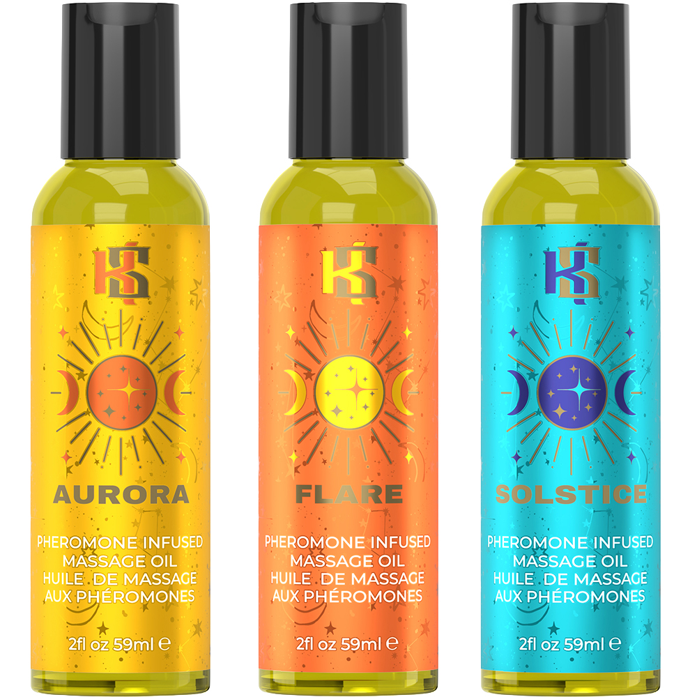 Kama Sutra Wear the Day Pheromone Prepack — 12 Roll‑Ons & 12 Massage Oils - KS12104