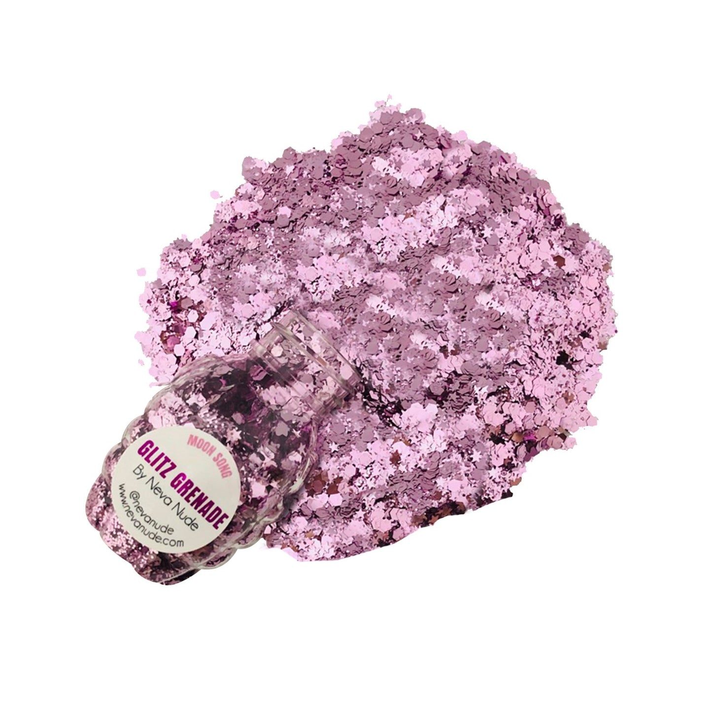 "Moon Song Cosmetic Glitter Glitz Grenade Keychain in Aloe Gel NN-GG-MS-09A"