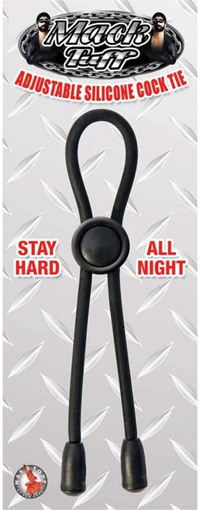Mack Tuff Adjustable Silicone Cock Tie - Black