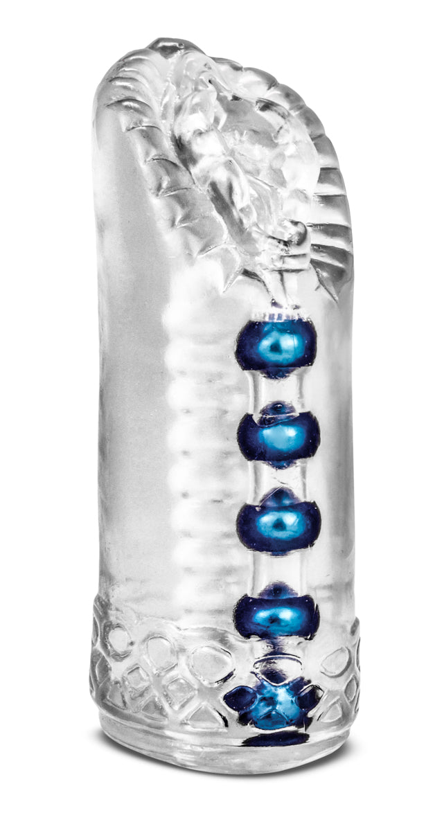 Blush Stay Hard Snatch Beaded Ribbed Masturbation Sleeve - BL-06422