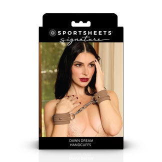Sportsheets Signature Dawn Dream Handcuffs, Brown (Cashmere-Touch) - SS68103