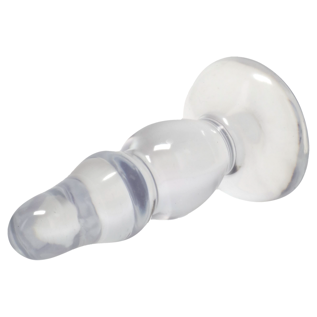 Doc Johnson Crystal Jellies Novice Pop Plug — 4 in, Clear - DJ0283-16-CD