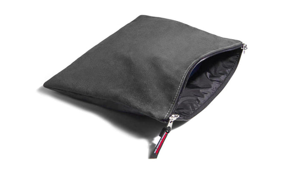 Liberator Zappa Toy Bag — Grey Microsuede, 13.5 x 11 in - L7970