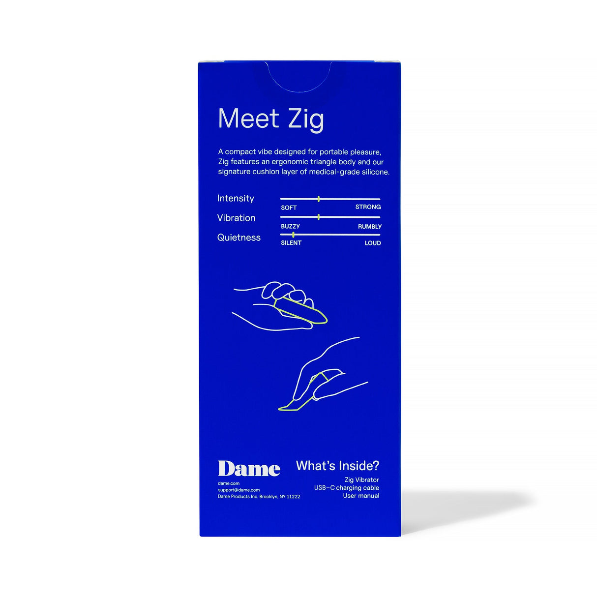 Dame Zig Compact Lipstick Bullet Vibrator — Pink Plum - DM1838