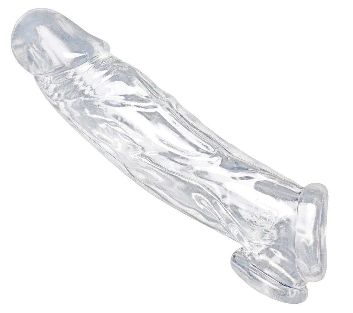 XR Brands Clear Realistic Penis Enhancer & Ball Stretcher - SM-AF697