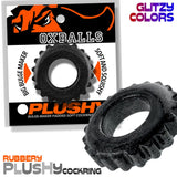 OXBALLS Plushy Single Ring Cock Ring — Black Mica - OX-3207-BKM