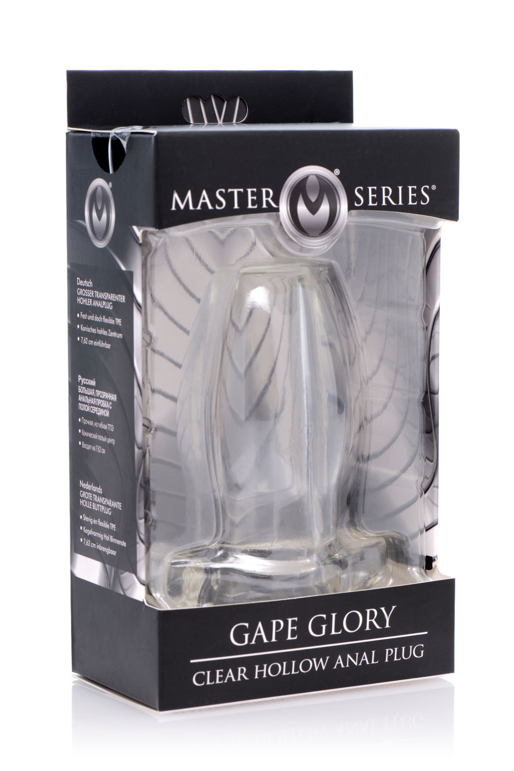 Peephole Clear Hollow Anal Plug - Large by XR Brands