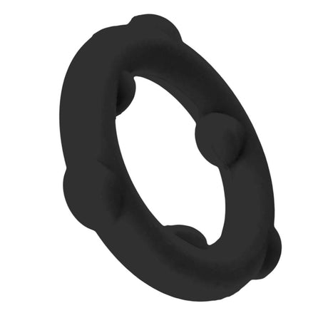 OXBALLS Spinner Liquid Silicone Cock Ring — Black - OX-3202-BLK
