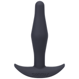 Tantus Little Flirt Silicone Butt Plug — Black, 0.8 x 3.35 in - TS501BK