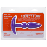 Tantus Perfect Plug Plus Silicone Butt Plug — Purple, 1.9cm x 9.5cm - TS563PR