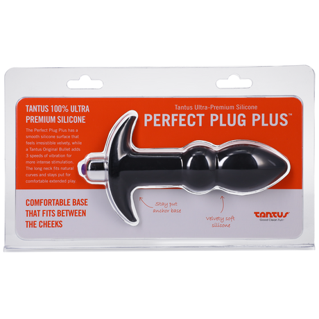 Tantus Perfect Plug Plus — Small Anal Plug, Black - TS565BK