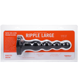 Tantus Large Ripple Silicone Butt Plug — Black - TS506BK