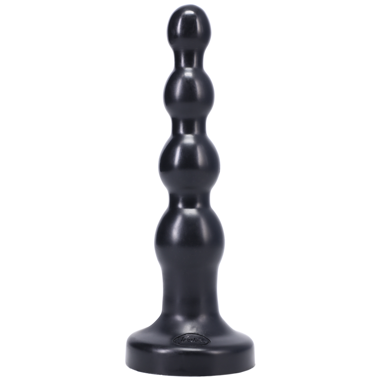Tantus Large Ripple Silicone Butt Plug — Black - TS506BK