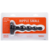 Tantus Ripple Small Butt Plug — Black, 1" Diameter - TS505BK