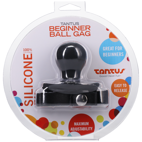 Tantus Beginner Silicone Ball Gag — 1.6" Ball - TS717BK