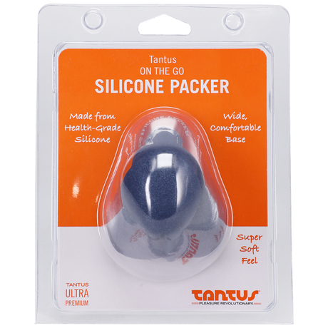 Tantus On The Go Silicone Packer — Sapphire, 3-inch - TS3785