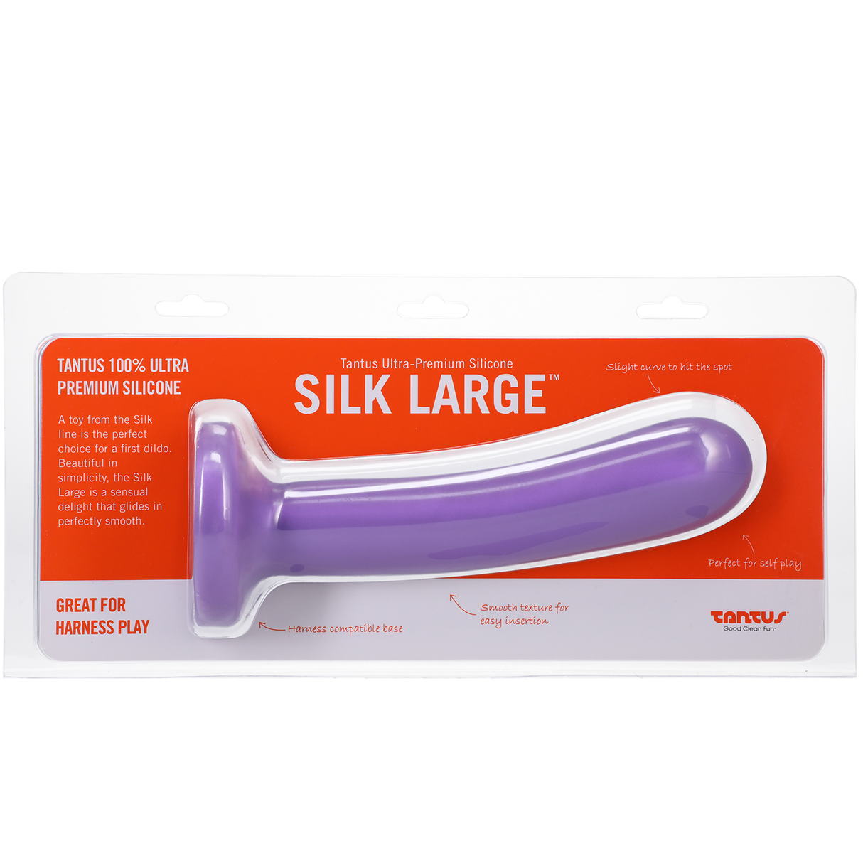 Tantus Silk Large Silicone Dildo — 7" Length, 1.5" Diameter - TS103PH