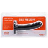 Tantus Silk Medium Dildo — Onyx, Firm (1.1" x 5.25") - TS1199