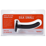 Tantus Silk Small Silicone Dildo — 4.25in x 0.8in, Black - TS101BK