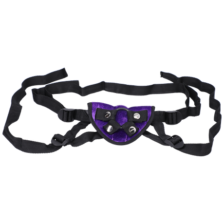 Tantus Sport Harness Kit — Midnight Purple Silicone Dildo & Velvet Harness - TS907MP