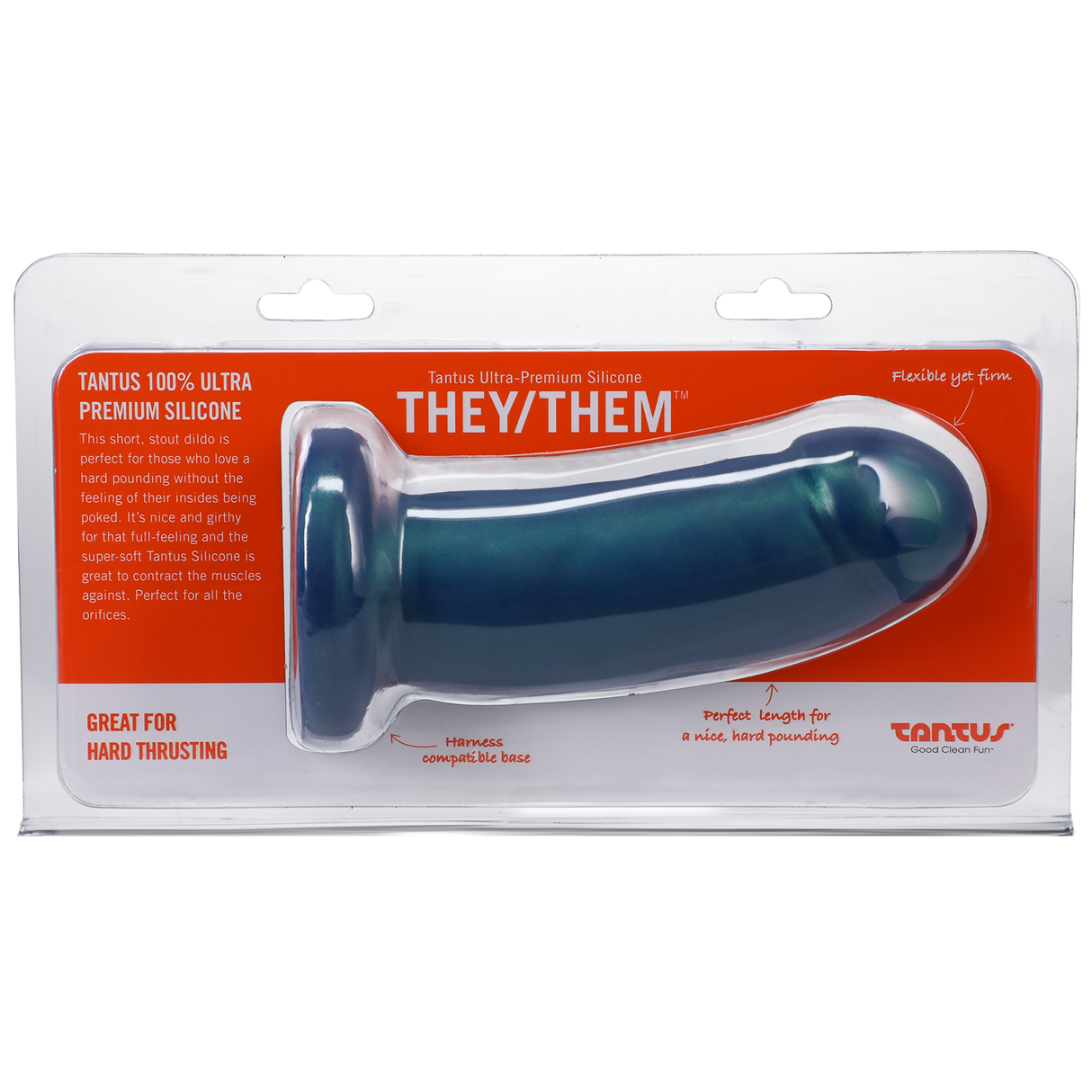 Tantus They/Them Short Soft Silicone Dildo — Malachite - TS3709