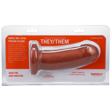 Tantus They/Them Soft Silicone Dildo — Copper, 1.6 in x 5.5 in - TS3716