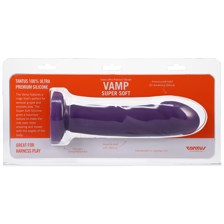 Tantus Vamp Super Soft Silicone Dildo, 7in Amethyst - TS173MP