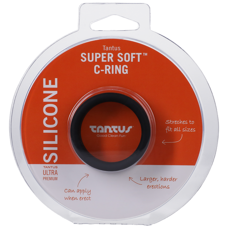Tantus Super Soft Cock Ring — Black Ultra-Premium Silicone - TS601BK