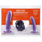 Tantus Bend Over Intermediate Strap-On Kit — Lavender with Vibrating Harness - TS4039