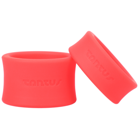 Tantus Ball Stretcher Kit — Red, Two-Length Silicone Set - TS1615RD