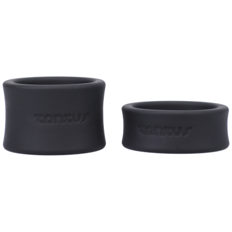 Tantus Ball Stretcher Kit - 2 Black Silicone Stretchers - TS1615BK