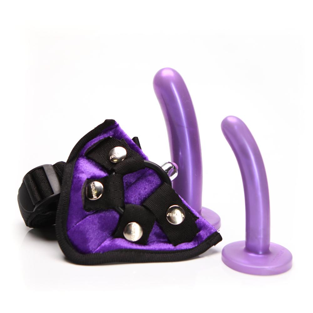 Tantus Bend Over Beginner Kit — Lavender Harness with Silk Small & Medium - TS901PH
