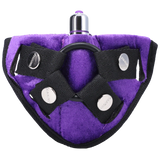 Tantus Velvet Vibrating Harness, Lilac — Includes Bullet Vibe - TS8686
