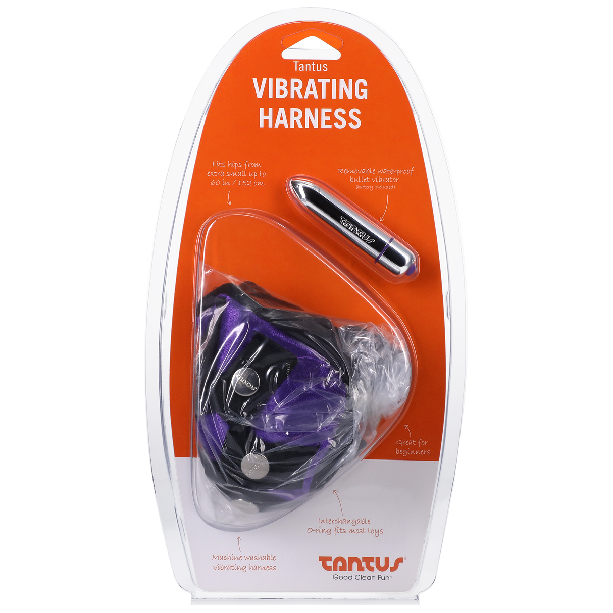 Tantus Velvet Vibrating Harness, Lilac — Includes Bullet Vibe - TS8686
