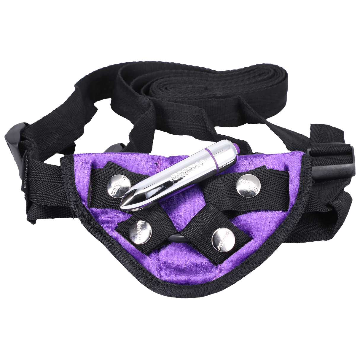 Tantus Velvet Vibrating Harness, Lilac — Includes Bullet Vibe - TS8686