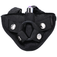 Tantus Velvet Vibrating Harness — Onyx (Includes Bullet) - TS8693